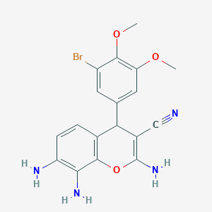 molecular formula C18H17BrN4O3 B1624404 2,7,8-三氨基-4-(3-溴-4,5-二甲氧基苯基)-4H-色烯-3-腈 CAS No. 475576-83-1