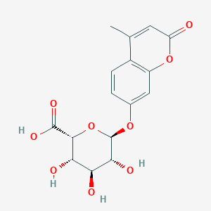 molecular formula C16H16O9 B162442 4-甲基-2-氧代-2H-1-苯并吡喃-7-基α-L-艾都糖吡喃糖醛酸 CAS No. 66966-09-4