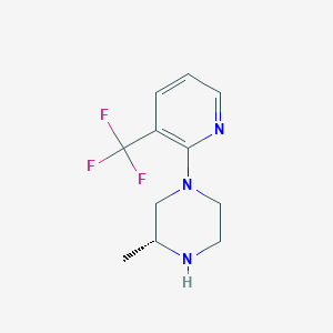 molecular formula C11H14F3N3 B1624485 (R)-3-Methyl-1-(3-(trifluoromethyl)pyridin-2-yl)piperazine CAS No. 582325-05-1
