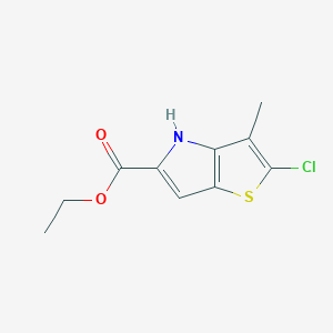 molecular formula C10H10ClNO2S B1624488 Ethyl 2-chloro-3-methyl-4H-thieno[3,2-B]pyrrole-5-carboxylate CAS No. 332099-56-6