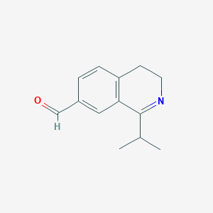 molecular formula C13H15NO B1624498 3,4-Dihydro-1-isopropylisoquinoline-7-carbaldehyde CAS No. 371220-31-4