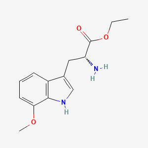 molecular formula C14H18N2O3 B1624500 7-Methoxy-D-tryptophan ethyl ester CAS No. 655240-16-7