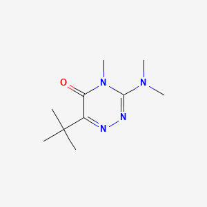 molecular formula C10H18N4O B1624509 3-(Dimethylamino)-6-(1,1-dimethylethyl)-4-methyl-1,2,4-triazin-5(4H)-one CAS No. 76636-10-7