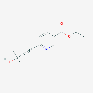 molecular formula C13H15NO3 B1624513 Ethyl 6-(3-hydroxy-3-methylbut-1-ynyl)nicotinate CAS No. 622374-63-4