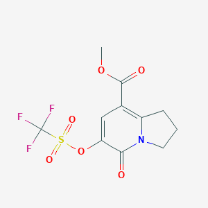 Methyl 5-oxo-6-[(trifluoromethanesulfonyl)oxy]-1,2,3,5-tetrahydroindolizine-8-carboxylate