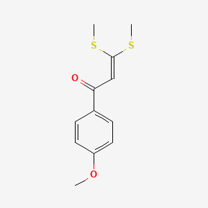 molecular formula C12H14O2S2 B1624535 1-(4-Methoxyphenyl)-3,3-bis(methylsulfanyl)prop-2-en-1-one CAS No. 33868-76-7