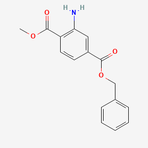 molecular formula C16H15NO4 B1624537 4-Benzyl 1-methyl 2-aminoterephthalate CAS No. 330807-53-9