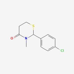molecular formula C11H12ClNOS B1624566 2-(4-Chlorophenyl)-3-methyl-1,3-thiazinan-4-one CAS No. 30897-26-8
