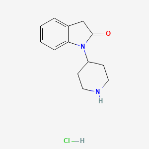 molecular formula C13H17ClN2O B1624570 1-(Piperidin-4-yl)indolin-2-one hydrochloride CAS No. 58562-44-0