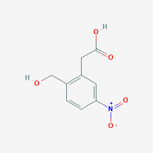 molecular formula C9H9NO5 B1624574 2-(2-(Hydroxymethyl)-5-nitrophenyl)acetic acid CAS No. 1027507-63-6