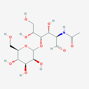 molecular formula C14H25NO11 B016246 N-[(2R,3R,4S,5R)-3,5,6-trihydroxy-1-oxo-4-[(3S,4S,5S,6R)-3,4,5-trihydroxy-6-(hydroxymethyl)oxan-2-yl]oxyhexan-2-yl]acetamide CAS No. 55637-63-3