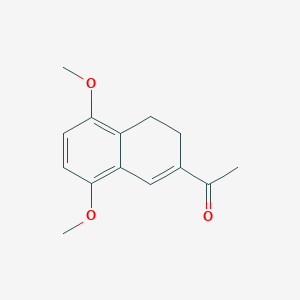 molecular formula C14H16O3 B1624601 5,8-Dimethoxy-2-acetyl-3,4-dihydronaphthalene CAS No. 75251-98-8
