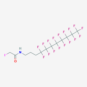 molecular formula C13H9F17INO B1624612 N-(4,4,5,5,6,6,7,7,8,8,9,9,10,10,11,11,11-Heptadecafluoroundecyl)iodoacetamide CAS No. 852527-48-1