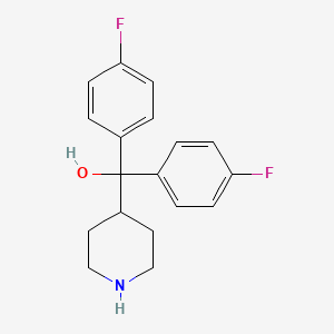molecular formula C18H19F2NO B1624614 Bis(4-fluorophenyl)(piperidin-4-yl)methanol CAS No. 60284-98-2