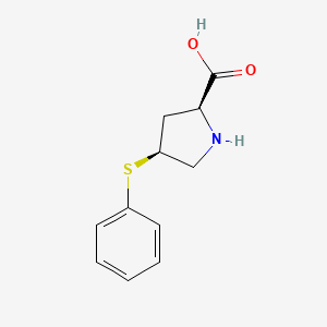 molecular formula C11H13NO2S B1624640 cis-4-Phenylthio-l-prolin CAS No. 81653-77-2