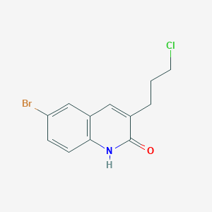 molecular formula C12H11BrClNO B1624643 6-Bromo-3-(3-chloro-propyl)-1H-quinolin-2-one CAS No. 848170-40-1