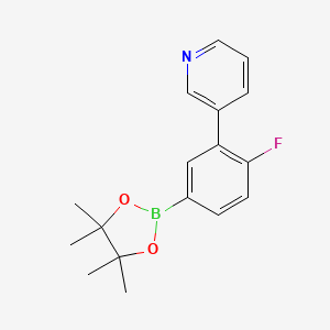 3-(2-Fluoro-5-(4,4,5,5-tetramethyl-1,3,2-dioxaborolan-2-YL)phenyl)pyridine