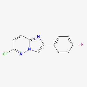molecular formula C12H7ClFN3 B1624648 6-Chloro-2-(4-fluorophenyl)imidazo[1,2-b]pyridazine CAS No. 244081-70-7