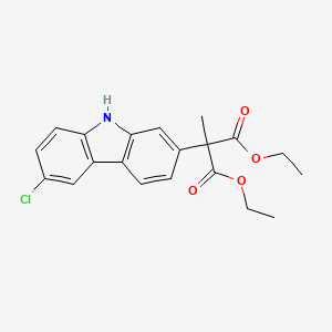 molecular formula C20H20ClNO4 B1624660 Diethyl 2-(6-chloro-9H-carbazol-2-yl)-2-methylmalonate CAS No. 71208-55-4