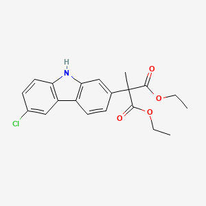 B1624660 Diethyl 2-(6-chloro-9H-carbazol-2-yl)-2-methylmalonate CAS No. 71208-55-4