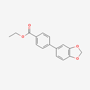 molecular formula C16H14O4 B1624674 Ethyl 4-benzo[1,3]dioxol-5-YL-benzoate CAS No. 61097-62-9