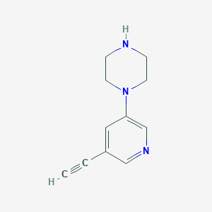 molecular formula C11H13N3 B1624675 1-(5-Ethynylpyridin-3-yl)piperazine CAS No. 412347-53-6
