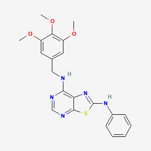 molecular formula C21H21N5O3S B1624687 N2-Phenyl-N7-(3,4,5-trimethoxybenzyl)thiazolo[5,4-d]pyrimidine-2,7-diamine CAS No. 871266-77-2
