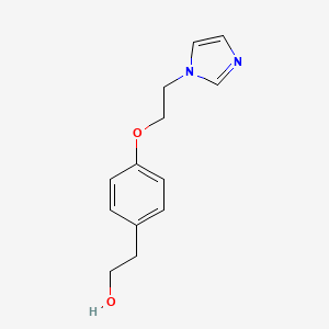 molecular formula C13H16N2O2 B1624726 2-{4-[2-(1H-Imidazol-1-yl)ethoxy]phenyl}ethan-1-ol CAS No. 99761-74-7