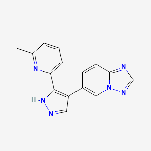 molecular formula C15H12N6 B1624727 6-(3-(6-Methylpyridin-2-yl)-1H-pyrazol-4-yl)-[1,2,4]triazolo[1,5-a]pyridine CAS No. 746667-09-4