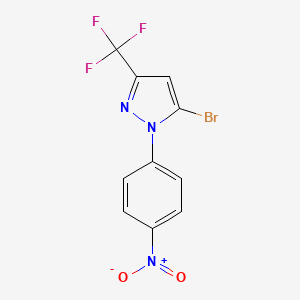 molecular formula C10H5BrF3N3O2 B1624730 5-Bromo-1-(4-nitrophenyl)-3-(trifluoromethyl)-1H-pyrazole CAS No. 245748-62-3