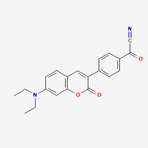 molecular formula C21H18N2O3 B1624732 4-(7-Diethylaminocoumarin-3-yl)benzoyl cyanide CAS No. 203256-20-6