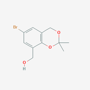 molecular formula C11H13BrO3 B1624734 (6-Bromo-2,2-dimethyl-2H,4H-1,3-benzodioxin-8-yl)methanol CAS No. 206879-83-6