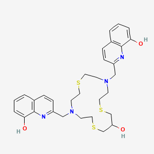 molecular formula C31H38N4O3S3 B1624766 4,10-Bis[(8-hydroxy-2-quinolinyl)methyl]-1,7,13-trithia-4,10-diazacyclohexadecan-15-OL CAS No. 343372-35-0