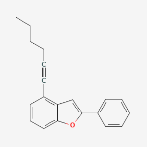 molecular formula C20H18O B1624776 4-Hex-1-ynyl-2-phenylbenzofuran CAS No. 863871-01-6