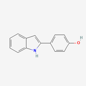 molecular formula C14H11NO B1624786 4-(1H-indol-2-yl)phenol CAS No. 40643-14-9