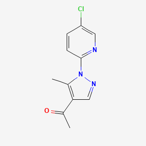 molecular formula C11H10ClN3O B1624787 1-[1-(5-氯-2-吡啶基)-5-甲基-1H-吡唑-4-基]-1-乙酮 CAS No. 210992-31-7