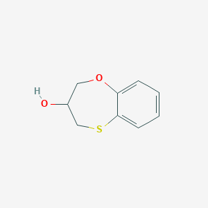 molecular formula C9H10O2S B1624788 7,8-Dihydro-6H-5-oxa-9-thia-benzocyclohepten-7-ol CAS No. 85615-06-1