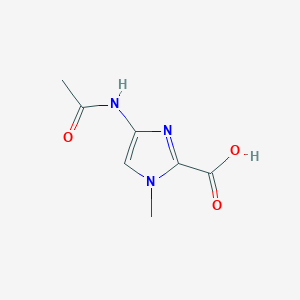 molecular formula C7H9N3O3 B1624789 1H-Imidazole-2-carboxylicacid, 4-(acetylamino)-1-methyl- CAS No. 225667-16-3