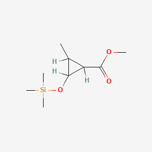 molecular formula C9H18O3Si B1624797 Methyl 2-methyl-3-[(trimethylsilyl)oxy]cyclopropane-1-carboxylate CAS No. 82884-40-0