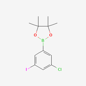 molecular formula C12H15BClIO2 B1624798 2-(3-Chloro-5-iodophenyl)-4,4,5,5-tetramethyl-1,3,2-dioxaborolane CAS No. 479411-94-4