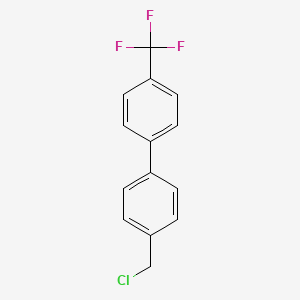 molecular formula C14H10ClF3 B1624800 4-(4-Trifluoromethylphenyl)benzylchloride CAS No. 454464-38-1