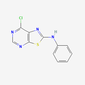 molecular formula C11H7ClN4S B1624804 (7-Chlorothiazolo[5,4-d]pyrimidin-2-yl)phenylamine CAS No. 871266-78-3