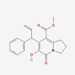 molecular formula C19H19NO4 B1624807 Methyl 6-hydroxy-5-oxo-7-(1-phenylallyl)-1,2,3,5-tetrahydroindolizine-8-carboxylate CAS No. 866393-54-6