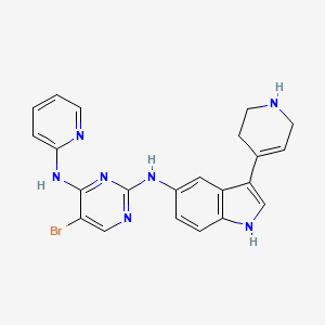 molecular formula C22H20BrN7 B1624846 5-bromo-4-N-pyridin-2-yl-2-N-[3-(1,2,3,6-tetrahydropyridin-4-yl)-1H-indol-5-yl]pyrimidine-2,4-diamine CAS No. 719312-02-4