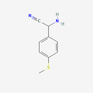 molecular formula C9H10N2S B1624880 Amino[4-(methylthio)phenyl]acetonitrile CAS No. 93554-85-9