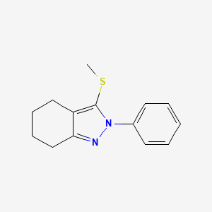 molecular formula C14H16N2S B1624923 3-Methylthio-2-phenyl-4,5,6,7-tetrahydro-2H-indazole CAS No. 871110-07-5