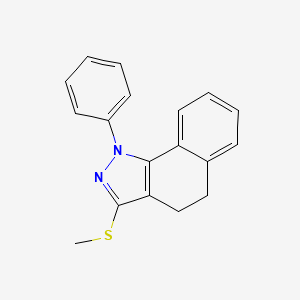 molecular formula C18H16N2S B1624928 3-Methylthio-1-phenyl-4,5-dihydro-1H-benzo[g]indazole CAS No. 871110-19-9