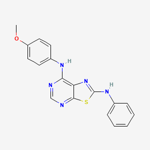 molecular formula C18H15N5OS B1624931 N7-(4-Methoxyphenyl)-N2-phenylthiazolo[5,4-d]pyrimidine-2,7-diamine CAS No. 871266-93-2