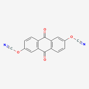 molecular formula C16H6N2O4 B1624950 Cyanic acid, 9,10-dihydro-9,10-dioxo-2,6-anthracenediyl ester CAS No. 143814-17-9