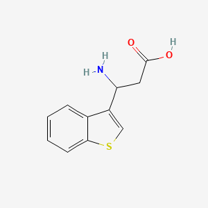 molecular formula C11H11NO2S B1624955 3-Amino-3-(1-benzothiophen-3-YL)propanoic acid CAS No. 3429-23-0